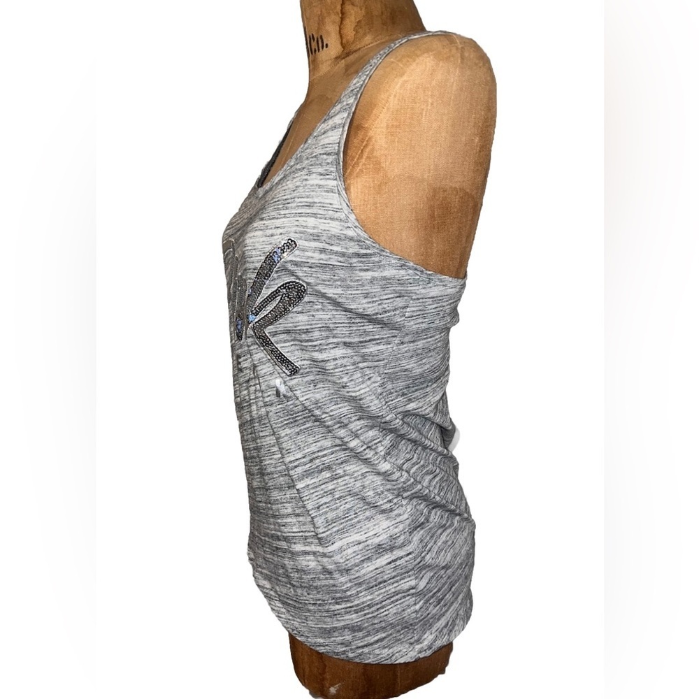 PINK Victoria's Secret Gray Sequin Tank Top M Like New! - Picture 3 of 7